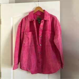 BNWT Gap oversized pink denim utility jacket - size S